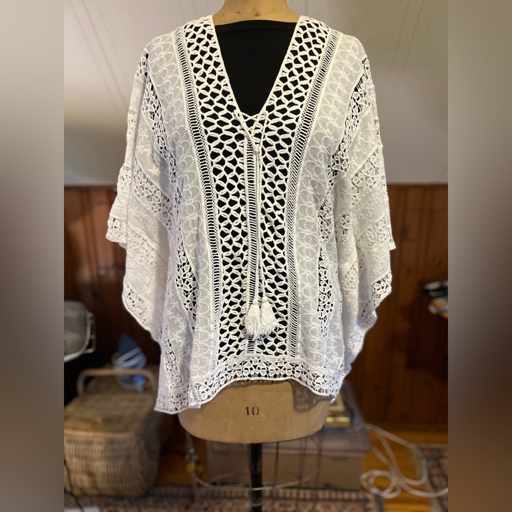 Eyelet Caftan Top